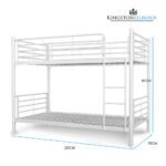 KINGSTON SLUMBER 2in1 King Single Metal Bunk Bed Frame, with Modular Design, Matte White - Image 9