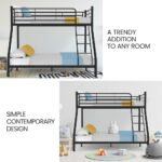 Kingston Slumber Metal Single over Double Bunk Bed Frame, Dark Matte Grey - Image 2