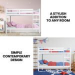 KINGSTON SLUMBER Single Bunk Bed Frame, Solid Pine 2-in-1 Modular Design, White - Image 2