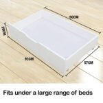 Kingston Slumber Trundle Under Bed Storage Drawers, 2 Pieces, White - Image 2
