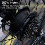 VALK Shuttle 5 Electric Folding Bike, Gen II, 20" Tyres, Shimano 7-Speed, Dark Grey - Image 9