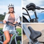 VALK Electric Fat Tyre Cruiser Bike, eBike with Throttle, Tektro Hydraulic Brakes, Blue - Image 5