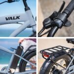VALK Electric Fat Tyre Cruiser Bike, eBike with Throttle, Tektro Hydraulic Brakes, Blue - Image 8