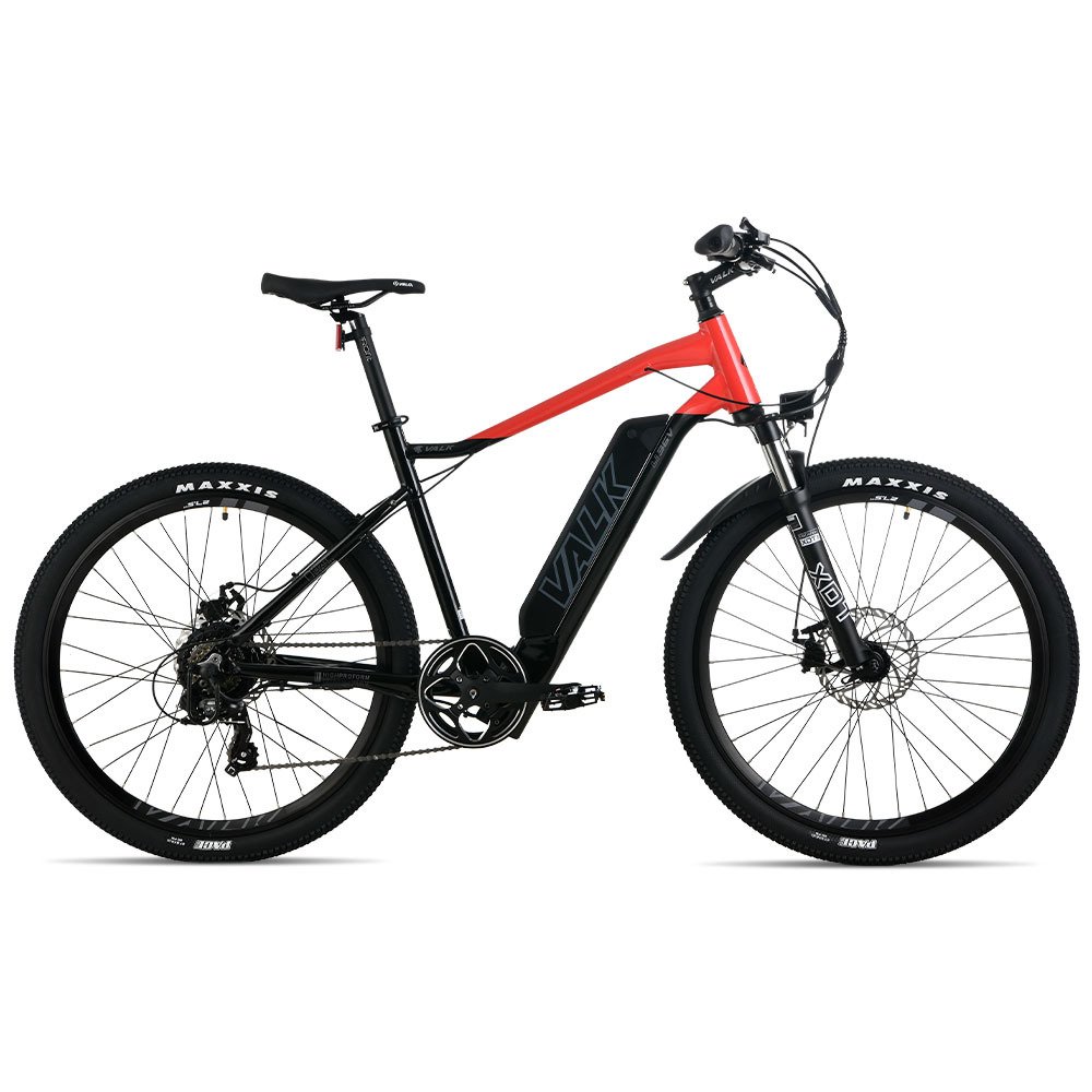V219-BIKEMBVAM73A-225458-00.jpg 2023 Valk MX7 Electric Bike Medium frame Mountain ebike, Black and Red - Image 1
