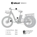 VALK Electric Fat Tyre Tricycle, 500W, Throttle, Hydraulic Disc Brakes, Alloy Frame, Suspension, Black - Image 12