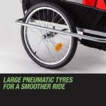 Tag-Along Kids Bike Trailer Child Bicycle Pram Stroller Children Wheel Jogger Red - Image 2