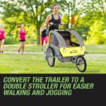 Tag-along Kids Bike Trailer Bicycle Pram Stroller Children Jogger Yellow - Image 4
