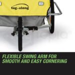 Tag-along Kids Bike Trailer Bicycle Pram Stroller Children Jogger Yellow - Image 8