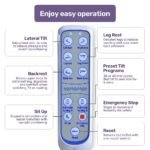 EQUIPMED Electric 8 Function Medical Bed , w/ Mattress & Over Bed Table, Adjustable Back and Leg Lifting, Lateral Tilting, Commode Bowl, IV Pole - Image 13