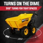 Baumr-AG Power Wheelbarrow Motorized Mini Petrol Powered Wheel Barrow Self Dump - Image 4