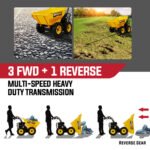 Baumr-AG Power Wheelbarrow Motorized Mini Petrol Powered Wheel Barrow Self Dump - Image 5