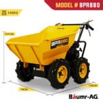 Baumr-AG Power Wheelbarrow Motorized Mini Petrol Powered Wheel Barrow Self Dump - Image 9