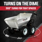 BAUMR-AG Mini Dumper Power Wheel Barrow Tracked Motorised Petrol Powered Wheelbarrow - Image 3