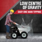 BAUMR-AG Mini Dumper Power Wheel Barrow Tracked Motorised Petrol Powered Wheelbarrow - Image 6