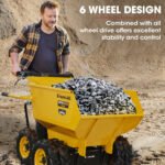 Baumr-AG 6 Wheel Motorised Wheelbarrow Dumper, Briggs & Stratton CR950 Petrol Engine, 500kg Capacity - Image 5