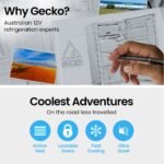 GECKO 70L Portable Bar Fridge and Freezer 12V/24V for Camping, Caravans, Silver - Image 3