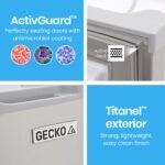 GECKO 70L Portable Bar Fridge and Freezer 12V/24V for Camping, Caravans, Silver - Image 8