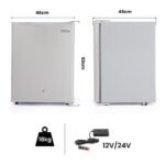 GECKO 70L Portable Bar Fridge and Freezer 12V/24V for Camping, Caravans, Silver - Image 12