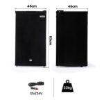 GECKO 95L Portable Upright Fridge and Freezer, 12V/24V for Camping, Caravans, Black - Image 2