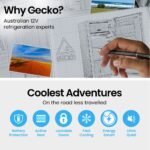GECKO 95L Portable Upright Fridge and Freezer, 12V/24V for Camping, Caravans, Black - Image 4