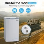 GECKO 95L Portable Upright Fridge and Freezer, 12V/24V for Camping, Caravans, Silver - Image 4