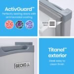 GECKO 95L Portable Upright Fridge and Freezer, 12V/24V for Camping, Caravans, Silver - Image 8