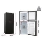 GECKO 125L Portable Upright Fridge, 12V/24V for Motorhome, Caravan, Black - Image 2