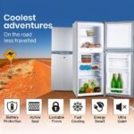 GECKO 125L Portable Upright Fridge, 12V/24V for Motorhome, Caravan, Silver - Image 3