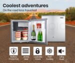 GECKO 57L Portable Camping Bar Fridge with Freezer 12V/24V, Silver - Image 2