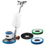 Auch 17" Commercial Orbital Scrubber & Polisher, Hard Floor Buffer, Carpet Cleaner, 12L Solution Tank, 2 Brushes