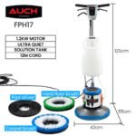 Auch 17" Commercial Orbital Scrubber & Polisher, Hard Floor Buffer, Carpet Cleaner, 12L Solution Tank, 2 Brushes - Image 2