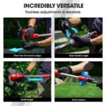 BAUMR-AG 20V Cordless Line Trimmer Electric Whipper Snipper & Leaf Blower Combo Kit Battery Charger - Image 3