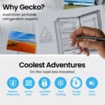 GECKO 139L Upright Portable Fridge / Freezer, 12V/24V for Motorhome and Caravan, Silver - Image 3