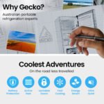 GECKO 160L Upright Portable Fridge / Freezer, 12V/24V for Motorhome and Caravan, Silver - Image 3