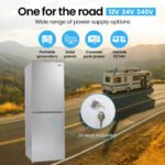 GECKO 160L Upright Portable Fridge / Freezer, 12V/24V for Motorhome and Caravan, Silver - Image 4