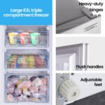 GECKO 160L Upright Portable Fridge / Freezer, 12V/24V for Motorhome and Caravan, Silver - Image 9