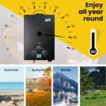 Thermomate Portable Gas Outdoor Camping Hot Water Heater System, with 12V Pump, Shower Head, Black - Image 7