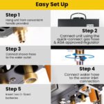 Thermomate Portable Gas Outdoor Camping Hot Water Heater System, with 12V Pump, Shower Head, Black - Image 8