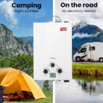 Thermomate Portable Gas Outdoor Camping Hot Water Heater System, with 12V Pump, Shower Head, White - Image 3