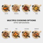 EUROCHEF 6.5L Air Fryer, Electric Digital Airfryer with Glass Container, Black - Image 4