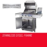 EuroGrille 5 Burner Outdoor BBQ Grill Barbeque Gas Stainless Steel Kitchen Commercial - Image 2