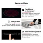 EuroChef 60cm 4 Zone Ceramic Cooktop, 6600W Electric, FlexiZone Adjustable Size Hobs, Touch Controls - Image 8