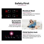 EuroChef 60cm 4 Zone Ceramic Cooktop, 6600W Electric, FlexiZone Adjustable Size Hobs, Touch Controls - Image 9