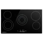 EuroChef 90cm 5 Zone Ceramic Cooktop, 8900W Electric, FlexiZone Adjustable Size Hobs, Touch Controls