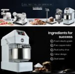 EUROCHEF 20L Spiral Dough Mixer Commercial Machine Bakery Kneader Litre Small - Image 3