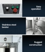 EUROCHEF 20L Spiral Dough Mixer Commercial Machine Bakery Kneader Litre Small - Image 10