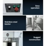 EUROCHEF 30L Spiral Dough Mixer Commercial Machine Bakery Bread Kneader Litre Small - Image 9