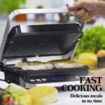 EUROCHEF EUC-CG7 Smart Multi Contact Grill Sandwich Panini Press Maker Fast Cafe Style - Image 9