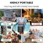 POLYCOOL Portable Ice Maker Machine, Automatic, 12kg/day,  Auto Clean, with Scoop and Removable Basket, Black - Image 5