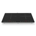 EUROCHEF Double Induction Cooktop, 9 Heat Levels, Fast Electric Portable Cooker, Touch Controls, Standard 10A Power Plug